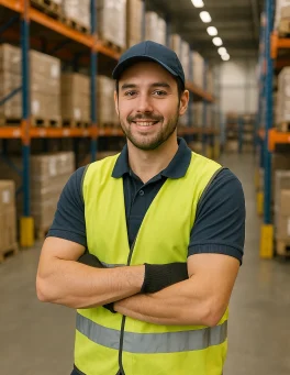 Lagerarbeiter im Einsatz